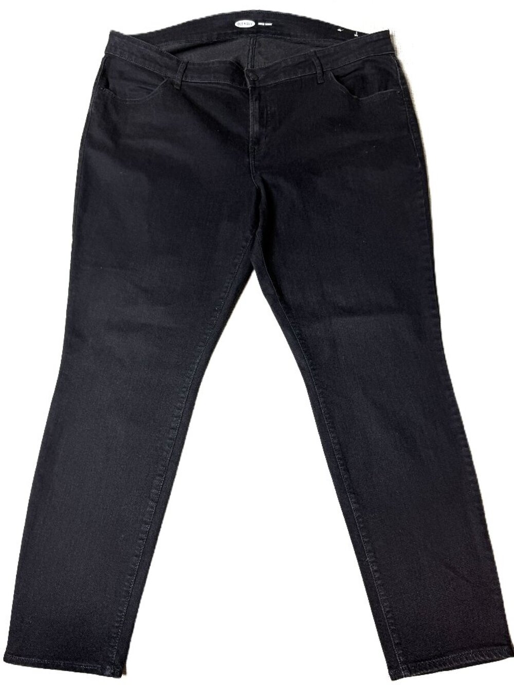 Old Navy Super Skinny Jeans Womens 18 Black Stretch Denim Mid Rise